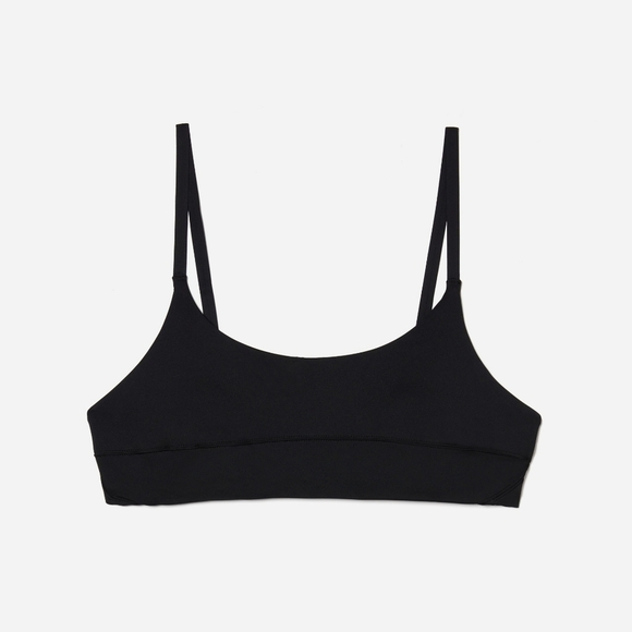 Everlane The Scoop-Neck Bikini Top in Black in Size Large - Picture 5 of 15